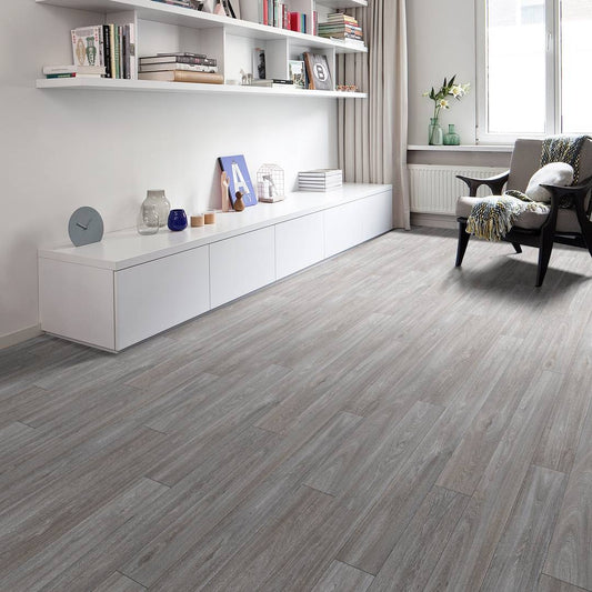 Luxury Ash Grey 8mm Laminate Flooring